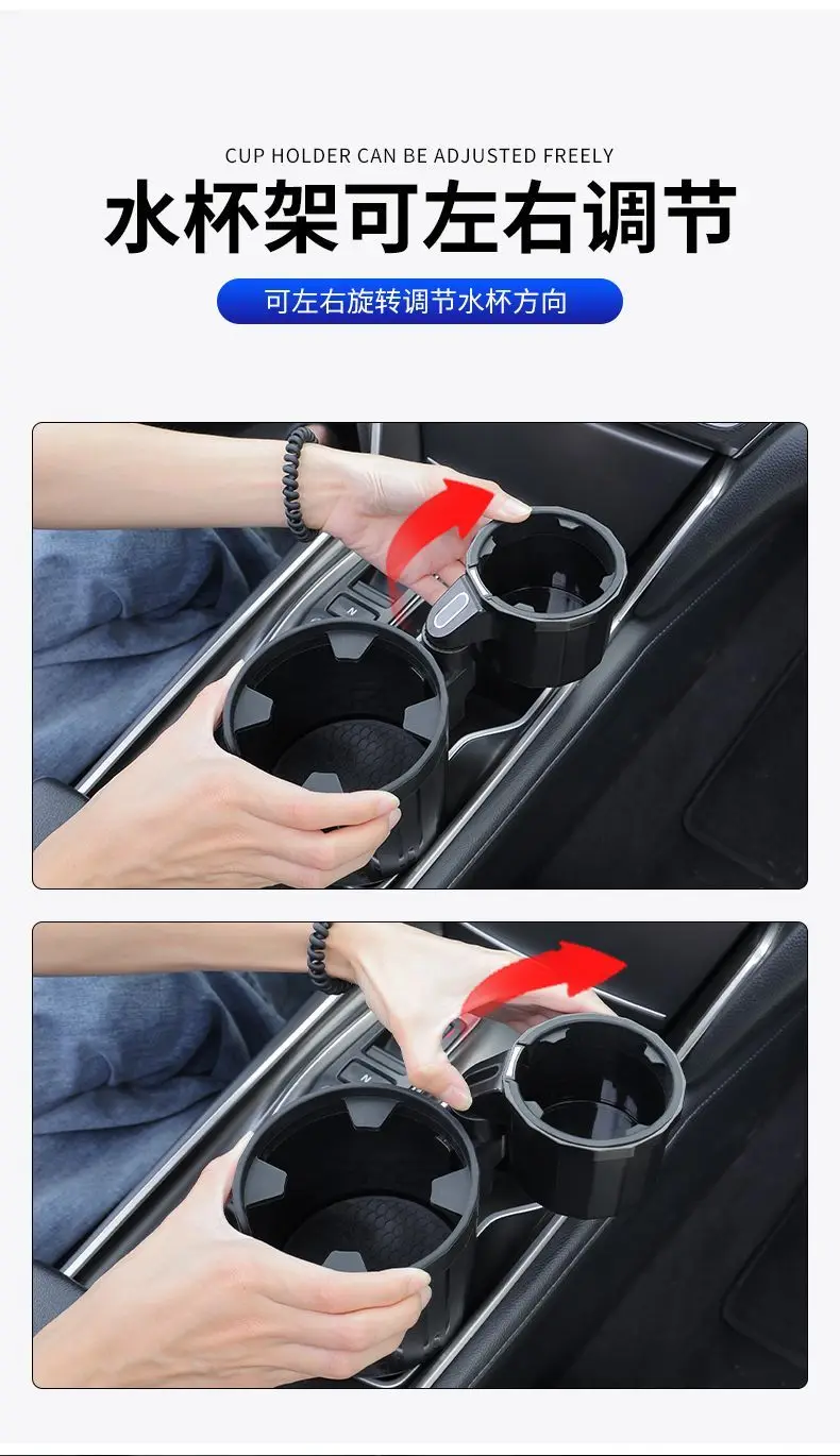 Soporte doble para vasos y termos en vehículos