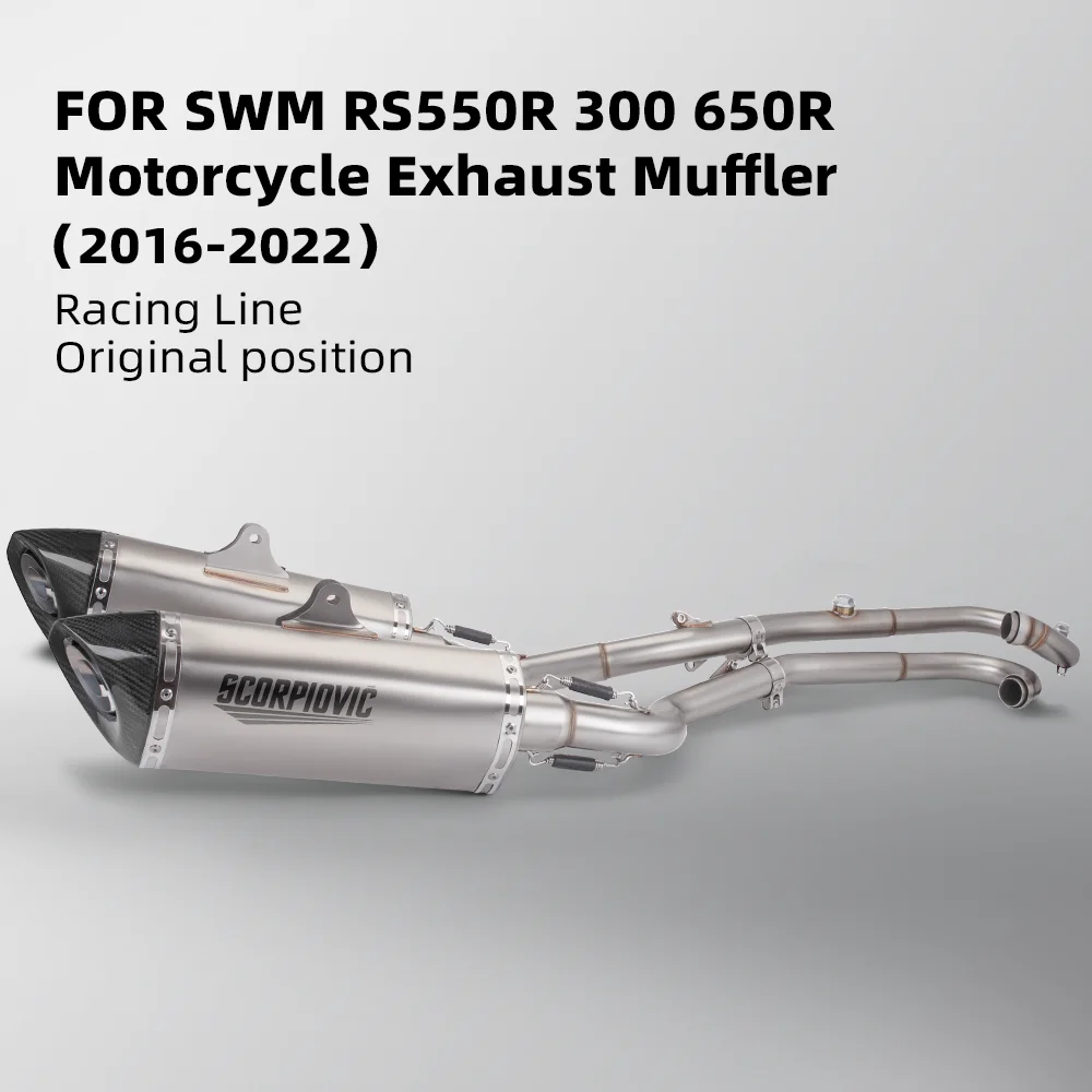 Kit de escape SWM RS550R 300/650R con tubo de conexión