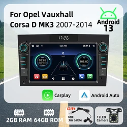 Autoradio 2DIN Opel Corsa D 2007-2014 – Pantalla 7" CarPlay Android Auto