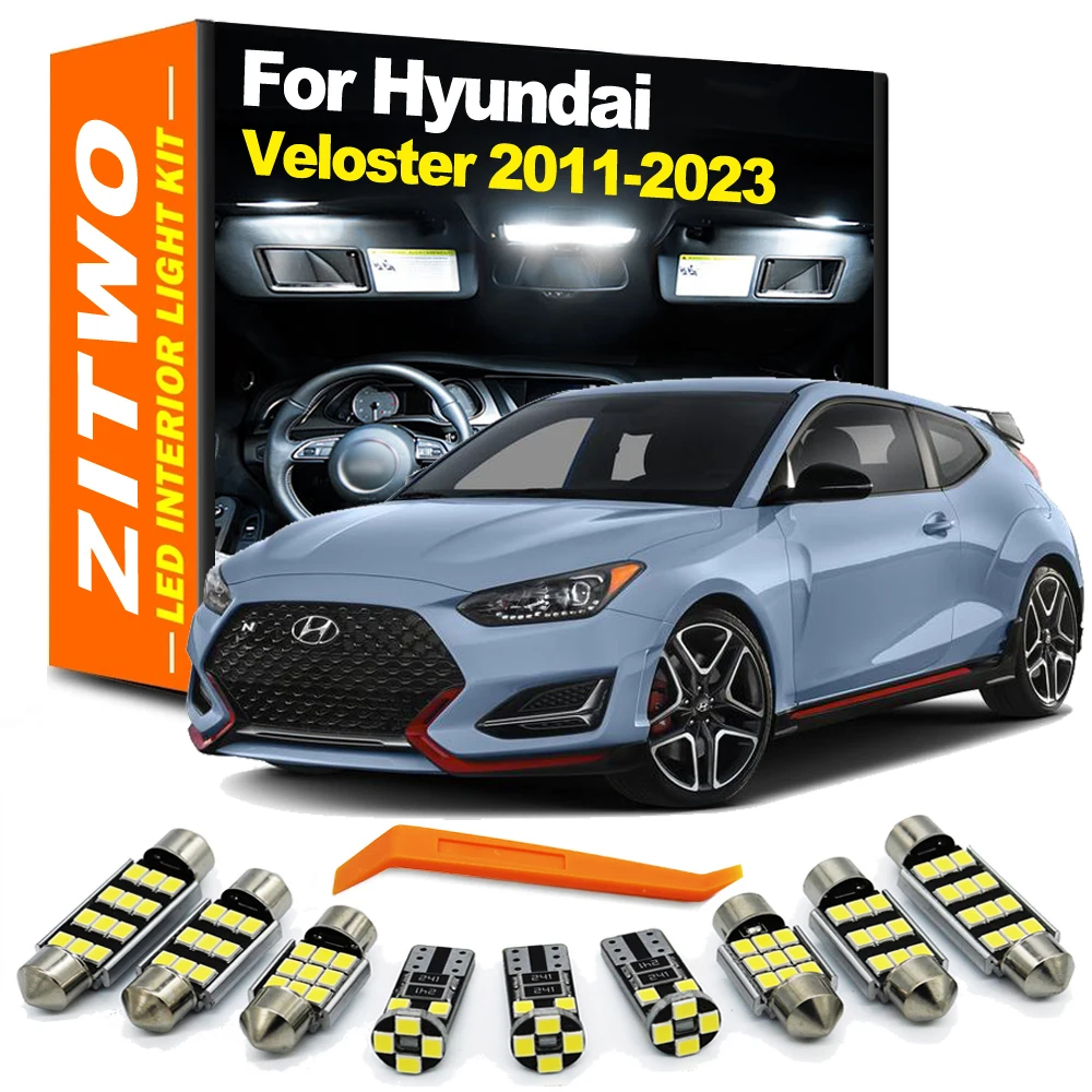 ZITWO Kit de bombillas LED interior y matrícula para Hyundai Veloster