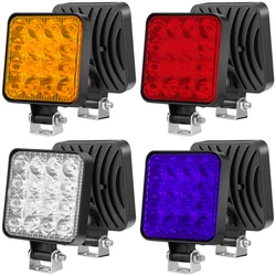 Luz de trabajo LED 48W 12V cuadrada ABS – Jeep, camión y carretilla