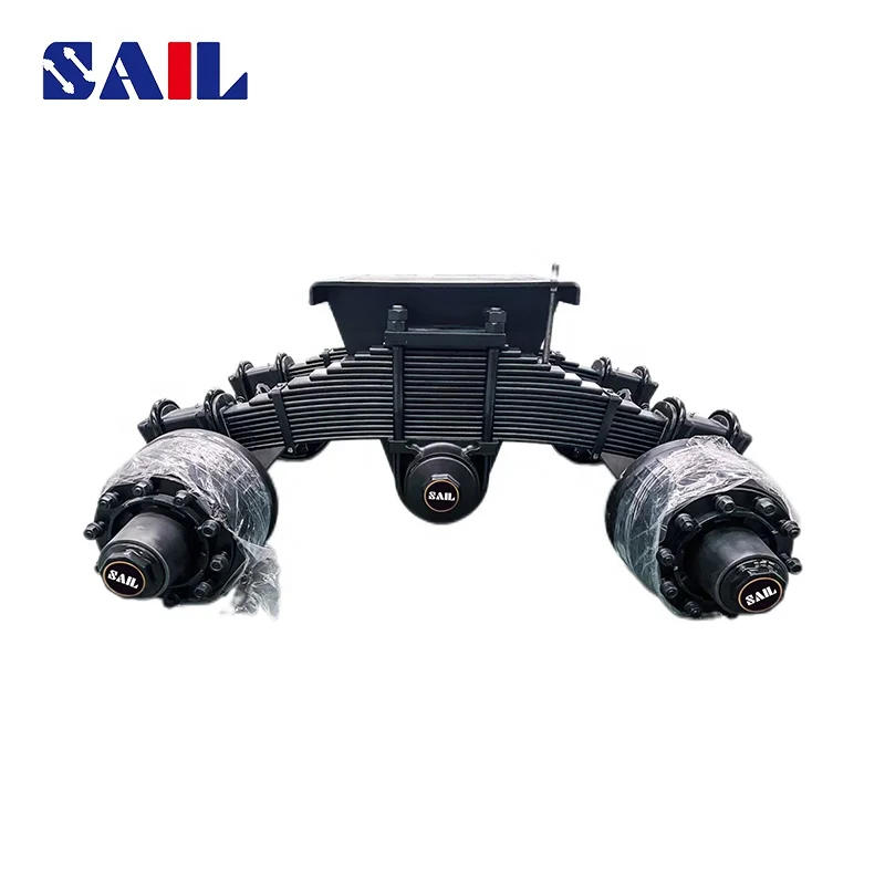 VELA personalizada 25T 30T 35T 40T 24T 28T 32T 36T pista de remolque piezas de automóvil eje suspensión de un solo punto Bogie - imagen 3