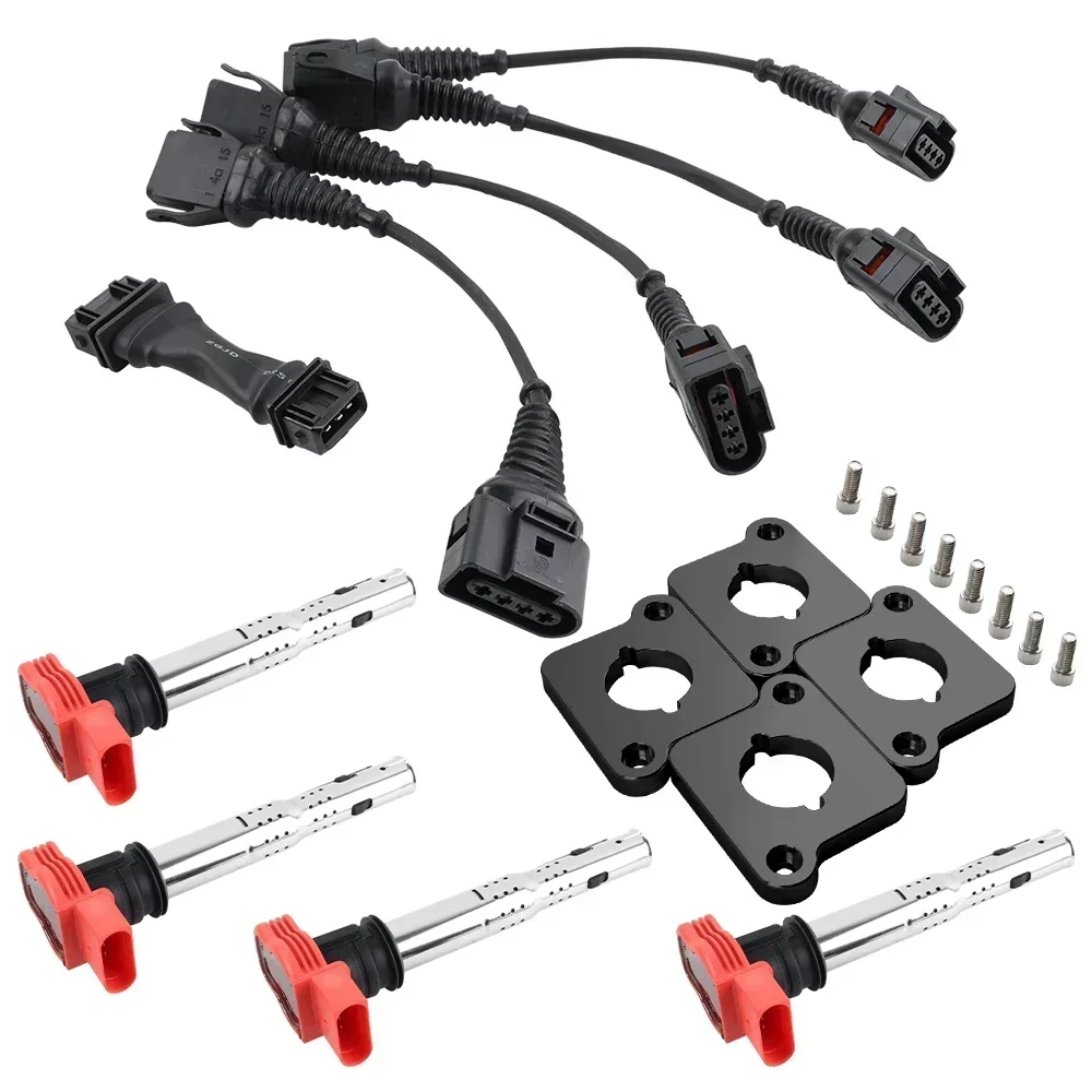 Kit de bobinas de encendido tipo R8 con arnés ICM para Audi A4 B5 1.8T - imagen 3