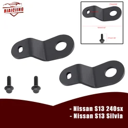 Soportes de radiador de aluminio negros para Nissan 240SX S13 Silvia