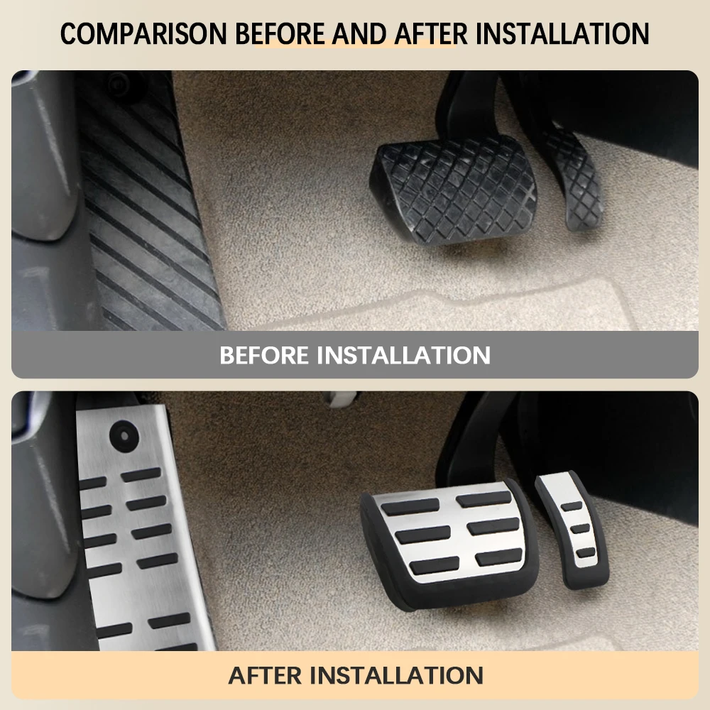 Juego de pedales de acero inoxidable para Audi A6