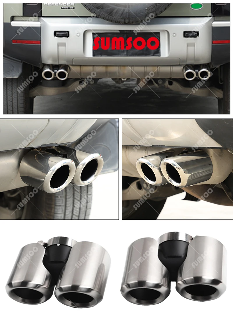 Instalación de puntas de escape dobles en Land Rover Defender