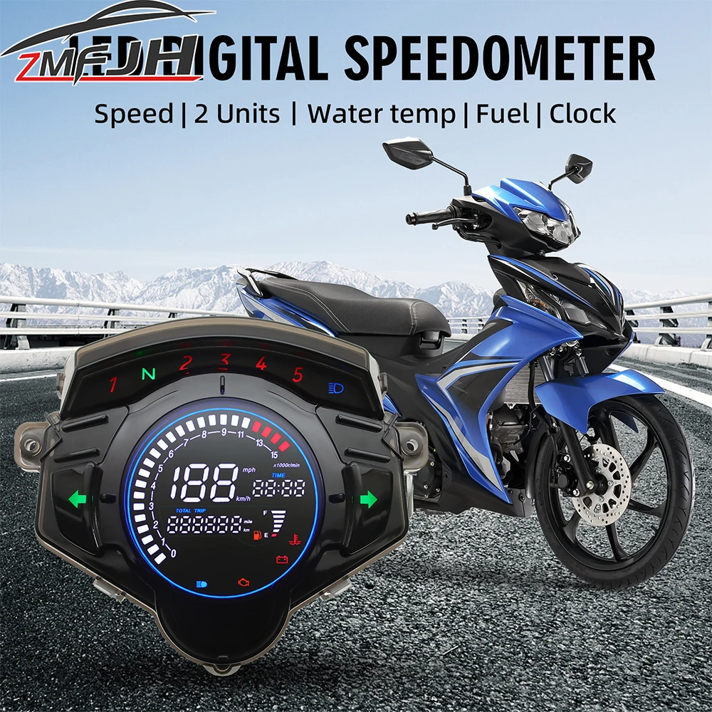 Velocímetro digital LED con cuentakilómetros y tacómetro Yamaha LC135