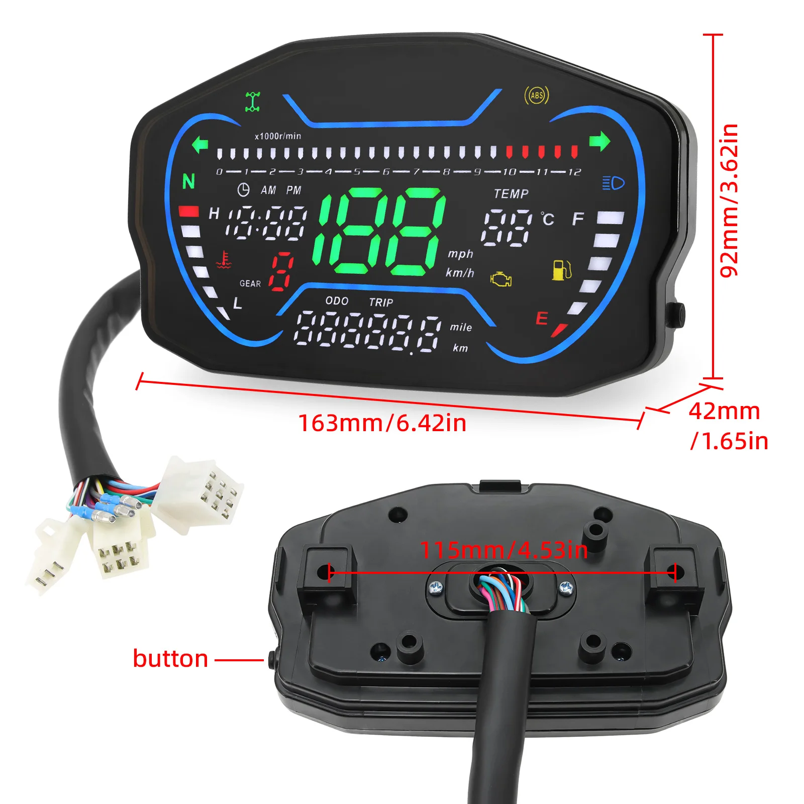 Cuadro de instrumentos LCD para moto Ducati, Honda, Kawasaki y Suzuki - imagen 4