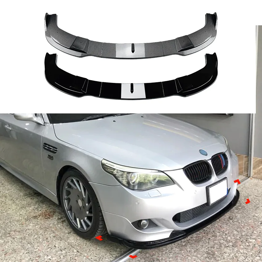 BMW E60 E61 con divisor de parachoques delantero instalado
