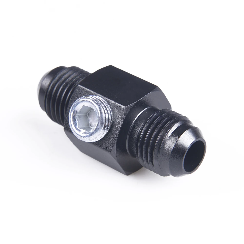 Adaptador recto AN6/AN8/AN10 de aluminio con puerto NPT 1/8"