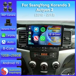 Autoradio Android SsangYong Korando GPS con CarPlay 2010-2013