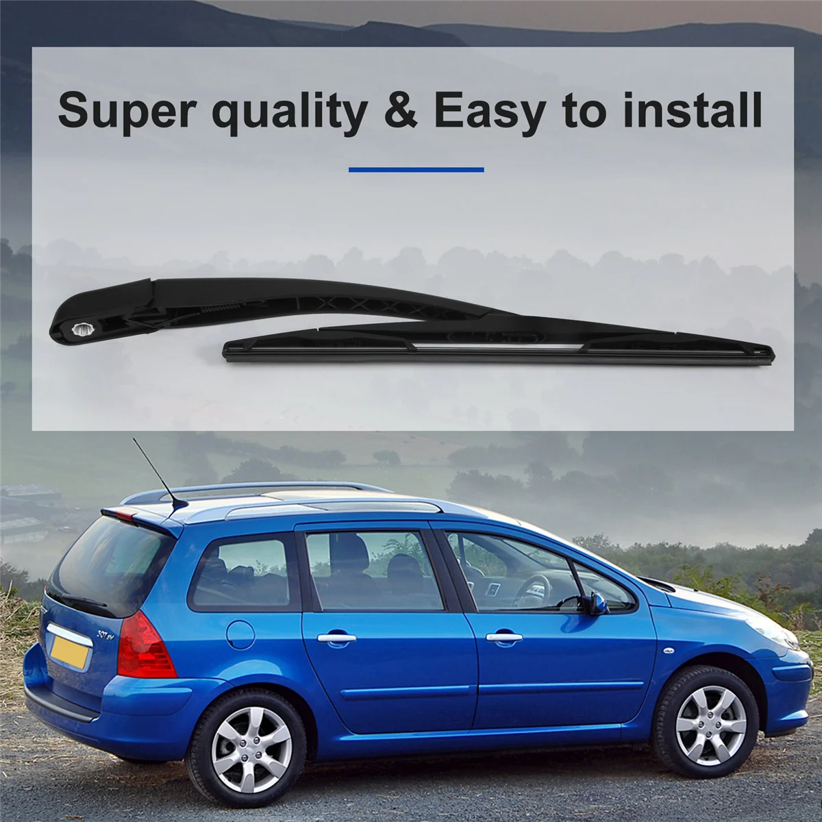 Brazo limpiaparabrisas trasero con cepillo para Peugeot 307 SW - imagen 4