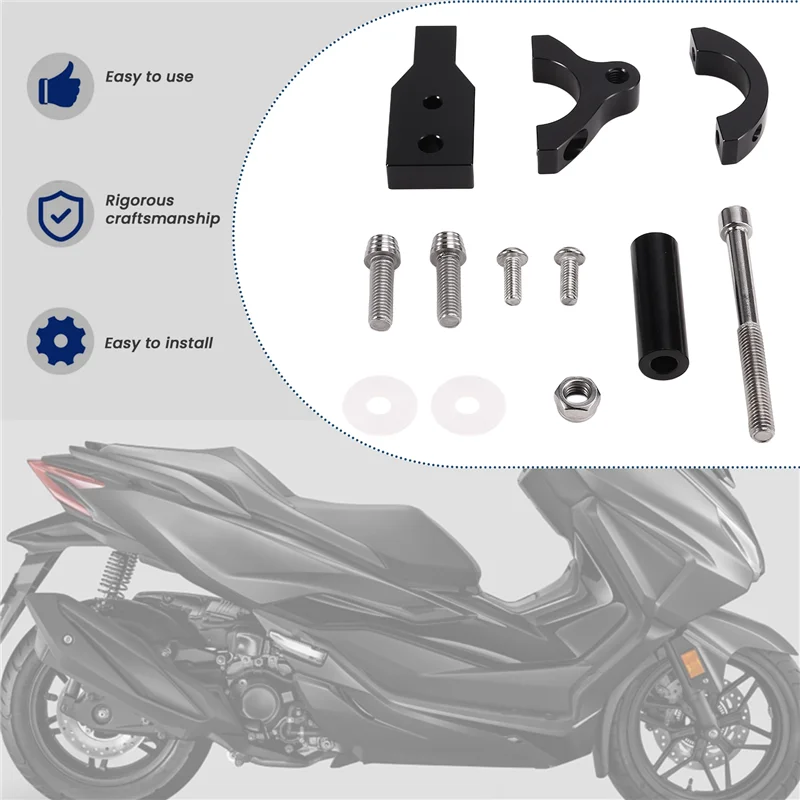 Kit estabilizador de dirección ajustable Honda Forza 350 con soporte - imagen 5