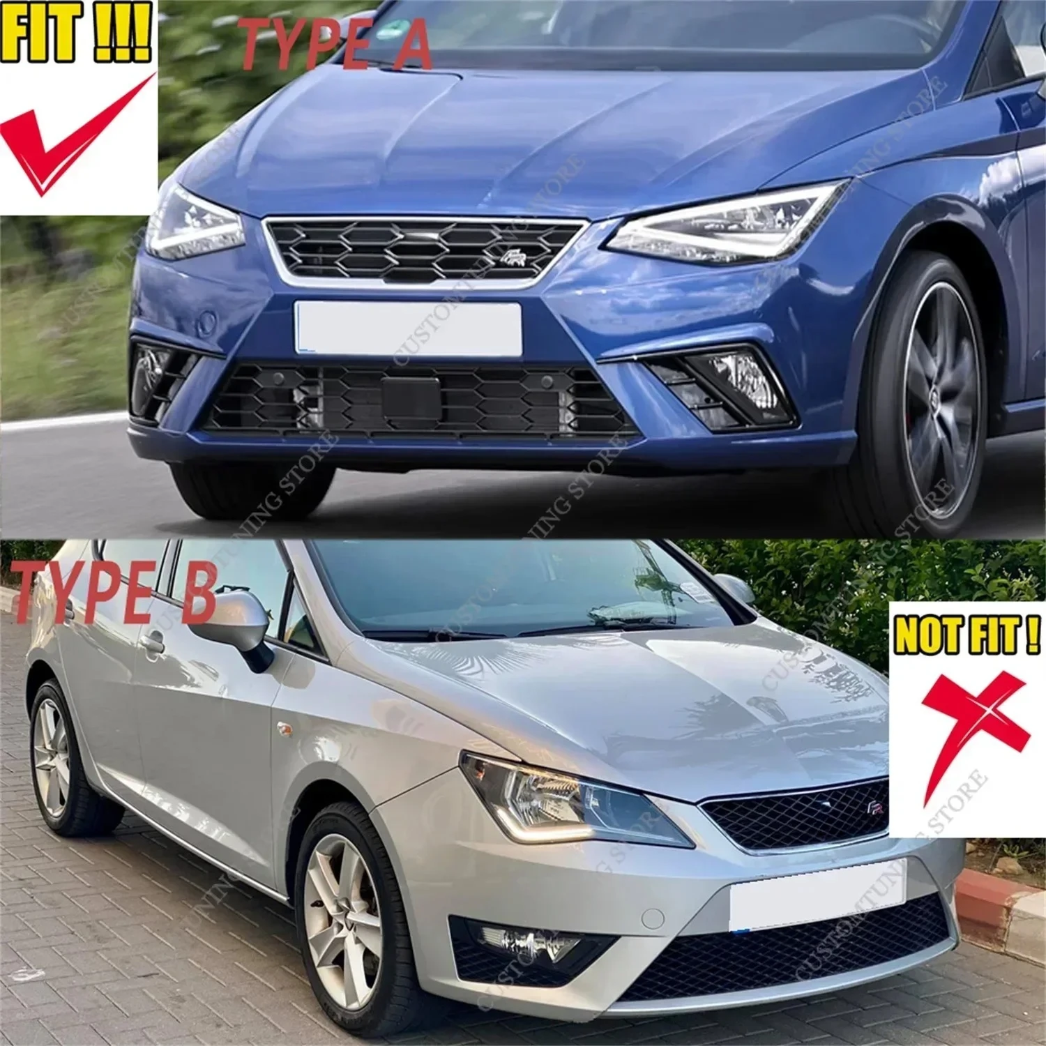 Kit carrocería Seat Ibiza 6F FR - Parachoques delantero con difusor - imagen 4