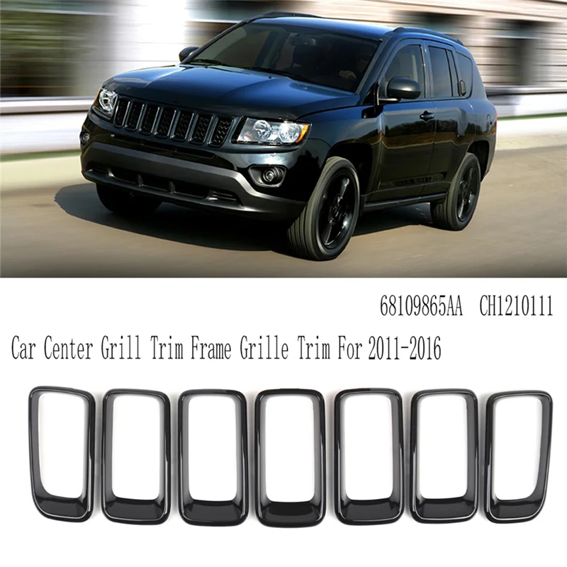AEF3-68109865AA moldura de rejilla central Jeep Compass 2011-2016 - imagen 4