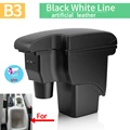 B3White line leather