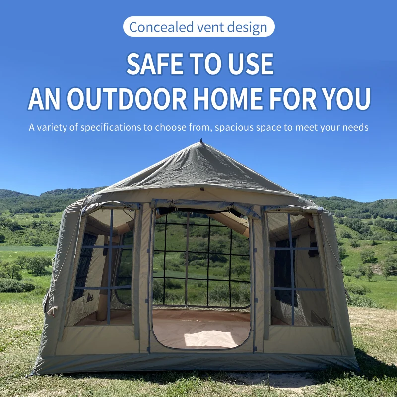 Tienda de campaña inflable impermeable para camping al aire libre - imagen 3