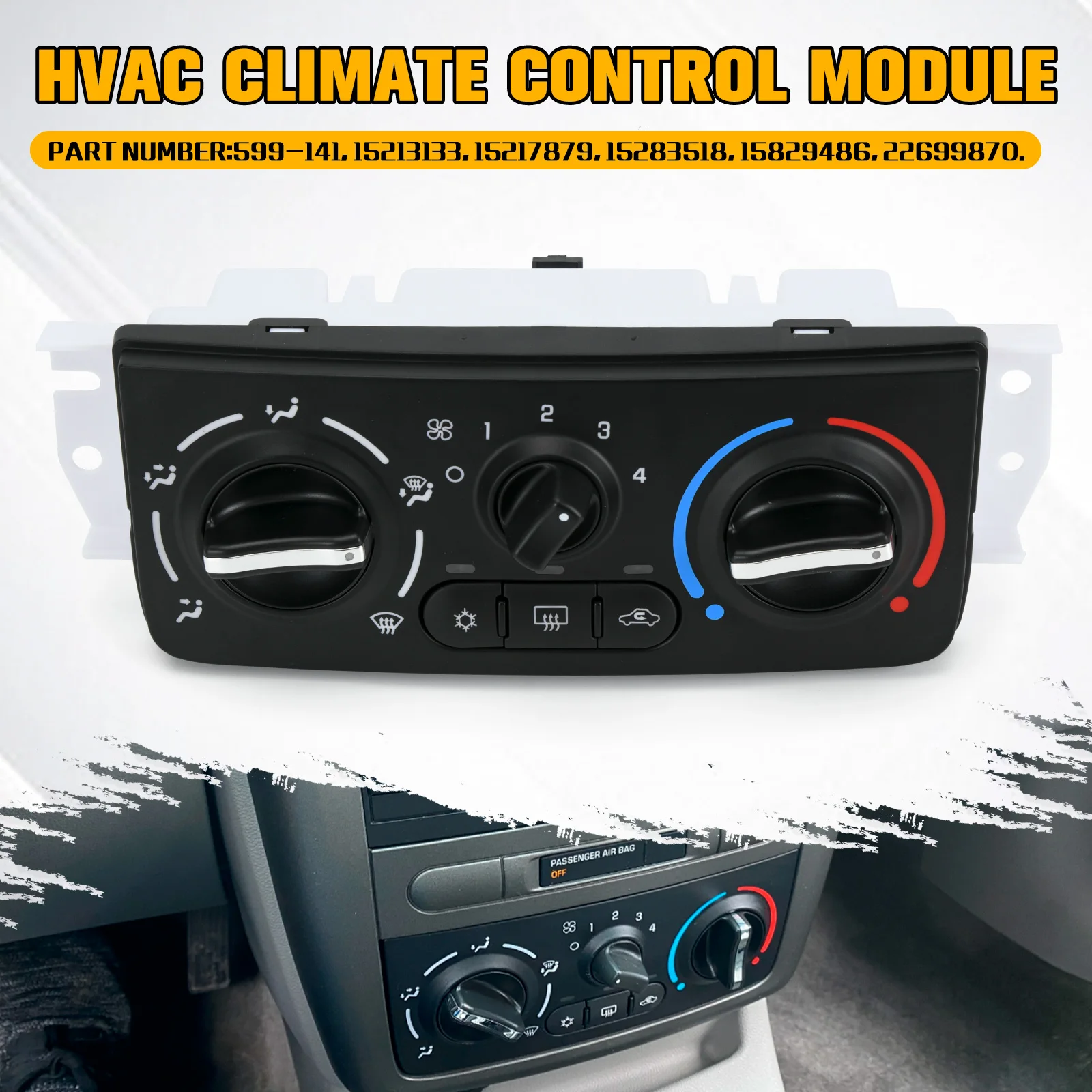 Módulo control clima HVAC 599-141 Chevy Cobalt Pontiac G5 2010 - imagen 3