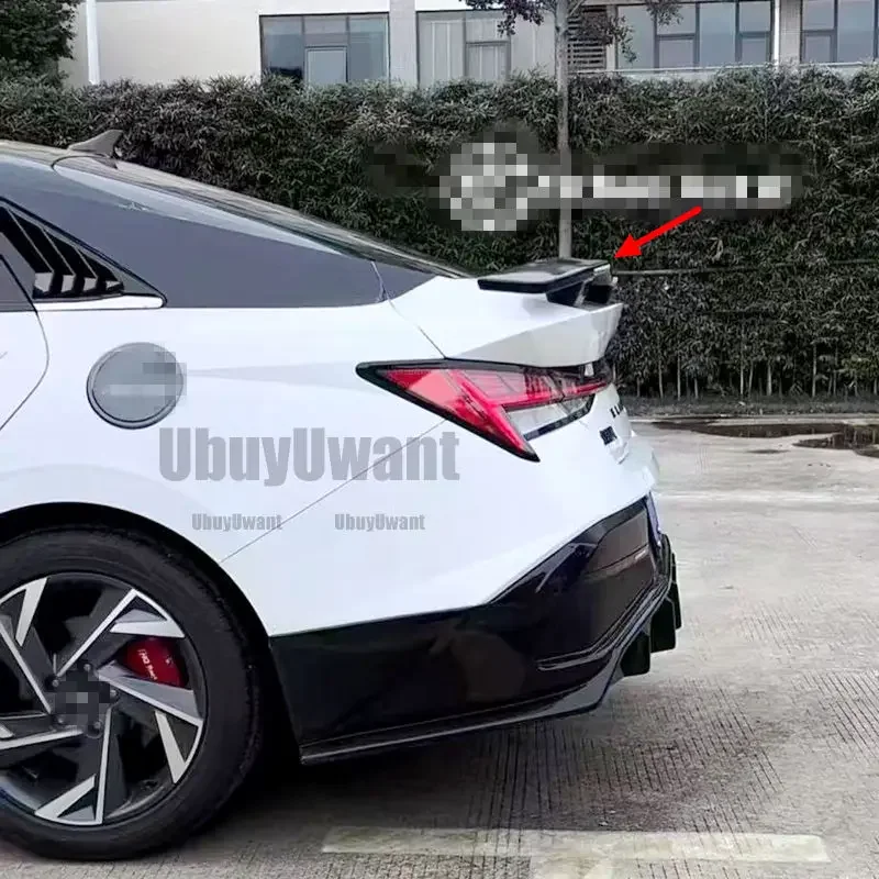 Para Hyundai Elantra Avante CN7 2020 2021 2022 2023 2024 + alerón trasero de coche alerón trasero de plástico ABS para maletero de coche - imagen 3