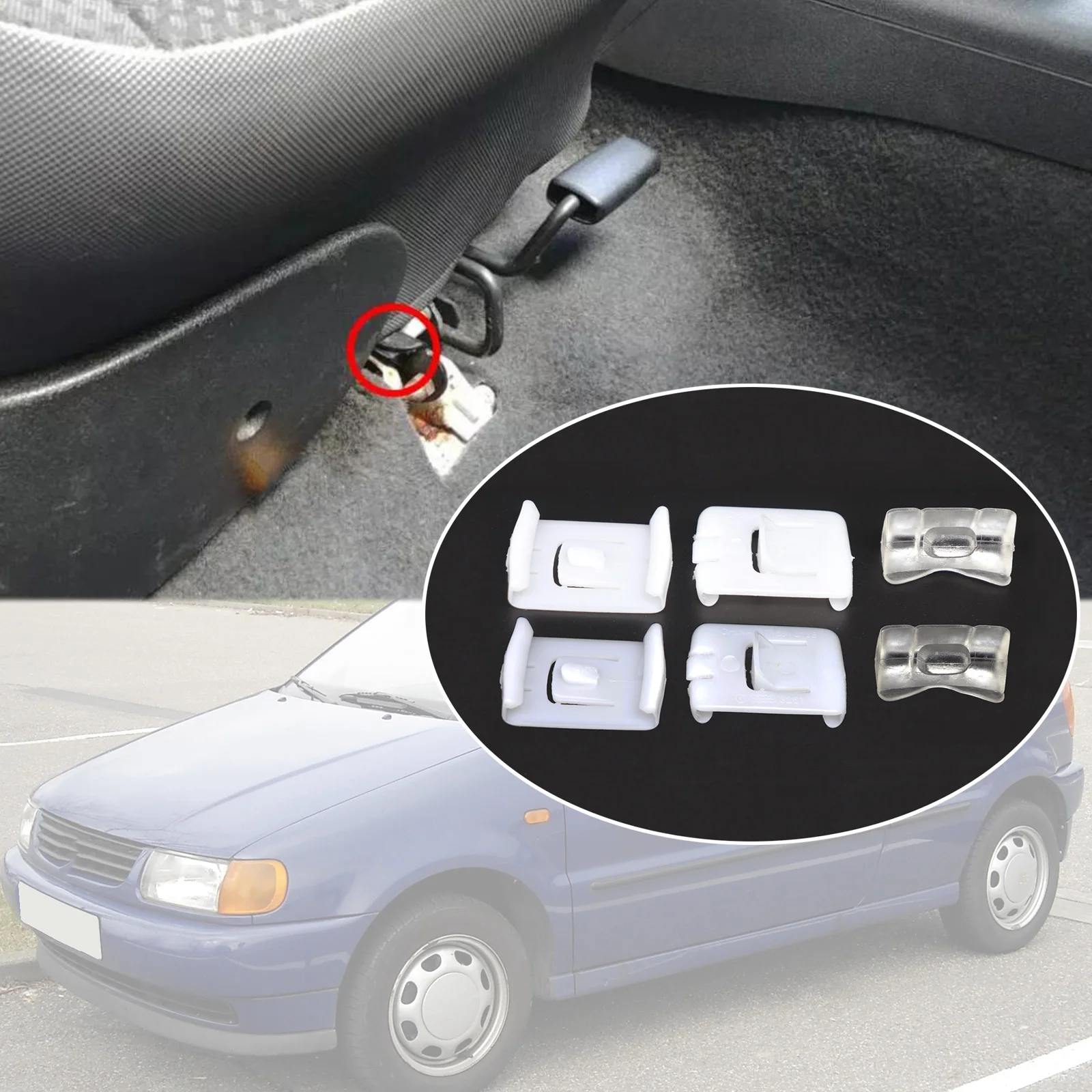 Clip guía deslizante de asiento para VW Polo Mk3 6N y Derby