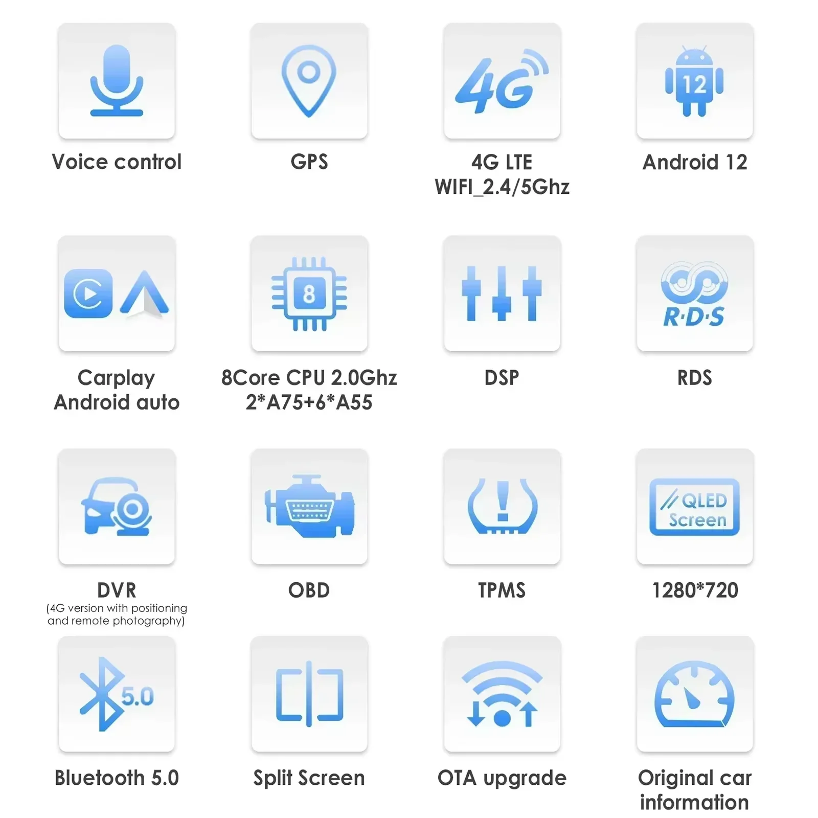 9 "CarPlay Hizpo 2Din Android Auto Radio de coche para Fiat 500X 2014 - 2020 Multimedia UI7862 navegación GPS RDS DSP SWC 4G Bluetooth - imagen 2