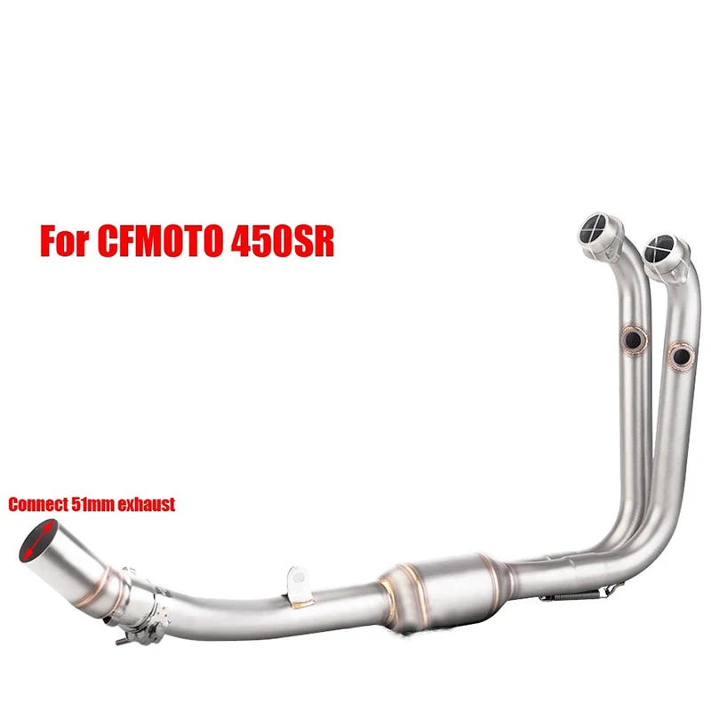 Escape deportivo acero inoxidable 51mm silenciador CFMOTO 450SR - imagen 2