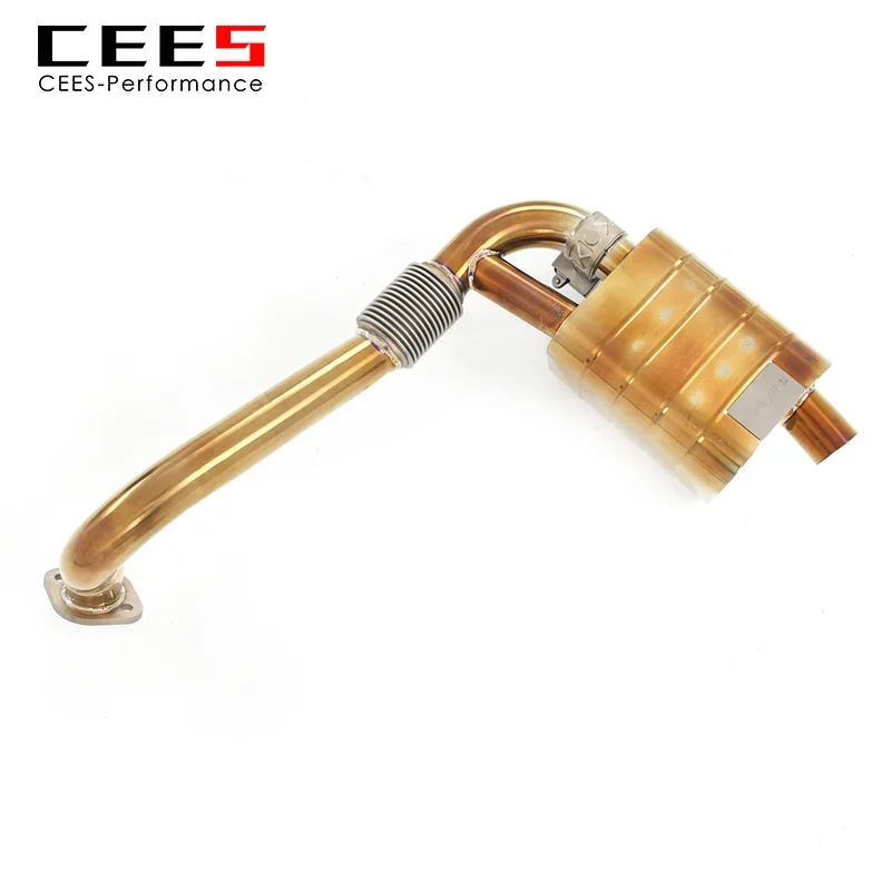 Caja del sistema de escape del silenciador de la válvula de rendimiento de la aleación CEES para escape Catback PORSCHE 718 2.5 GTS 2017- - imagen 3