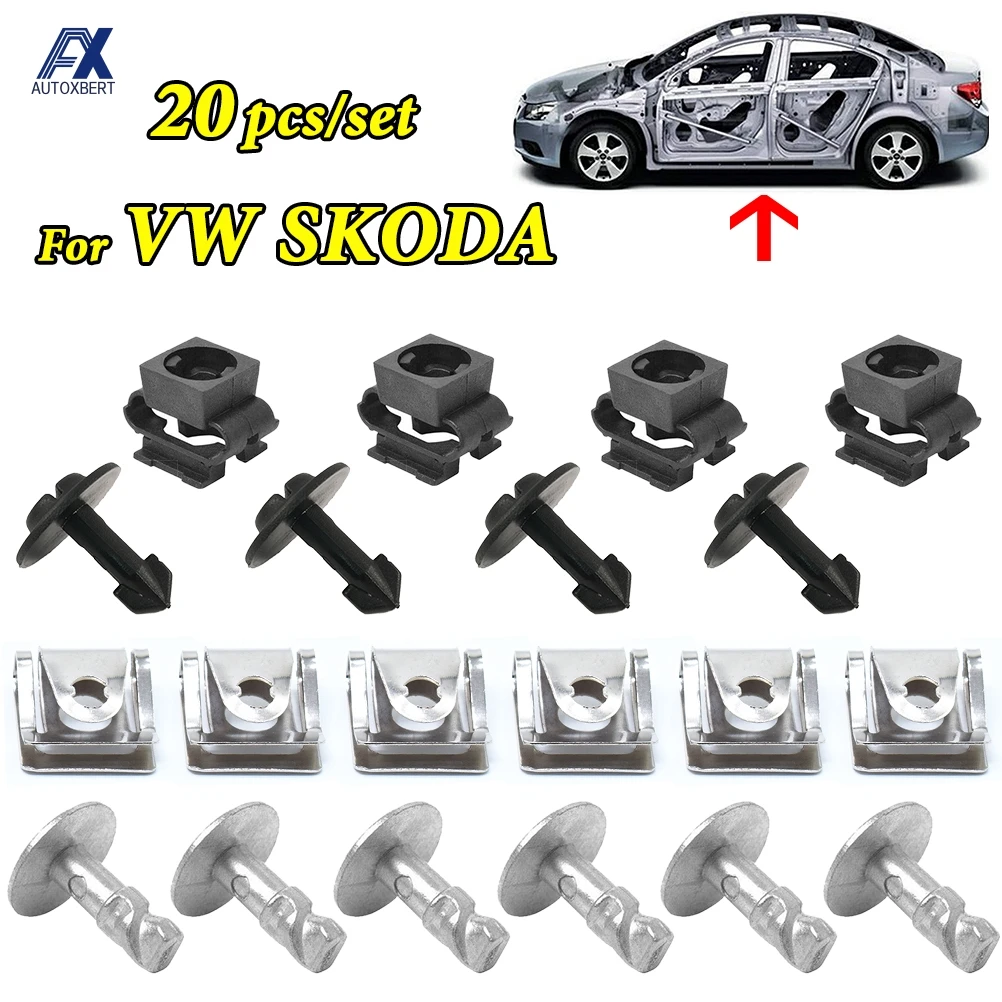 Clip fijación panel motor para VW Passat B5 y Skoda Superb I