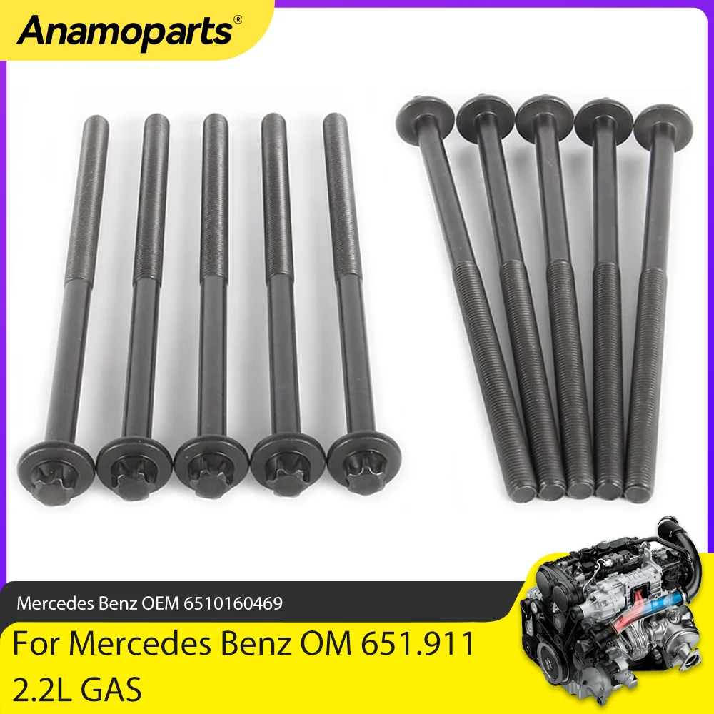Juego pernos culata 6510160469 – Mercedes OM651 2.2L E250 ML250 GLK250