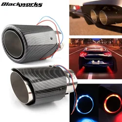 Turbo Sport silenciador de escape universal con punta LED rojo/azul