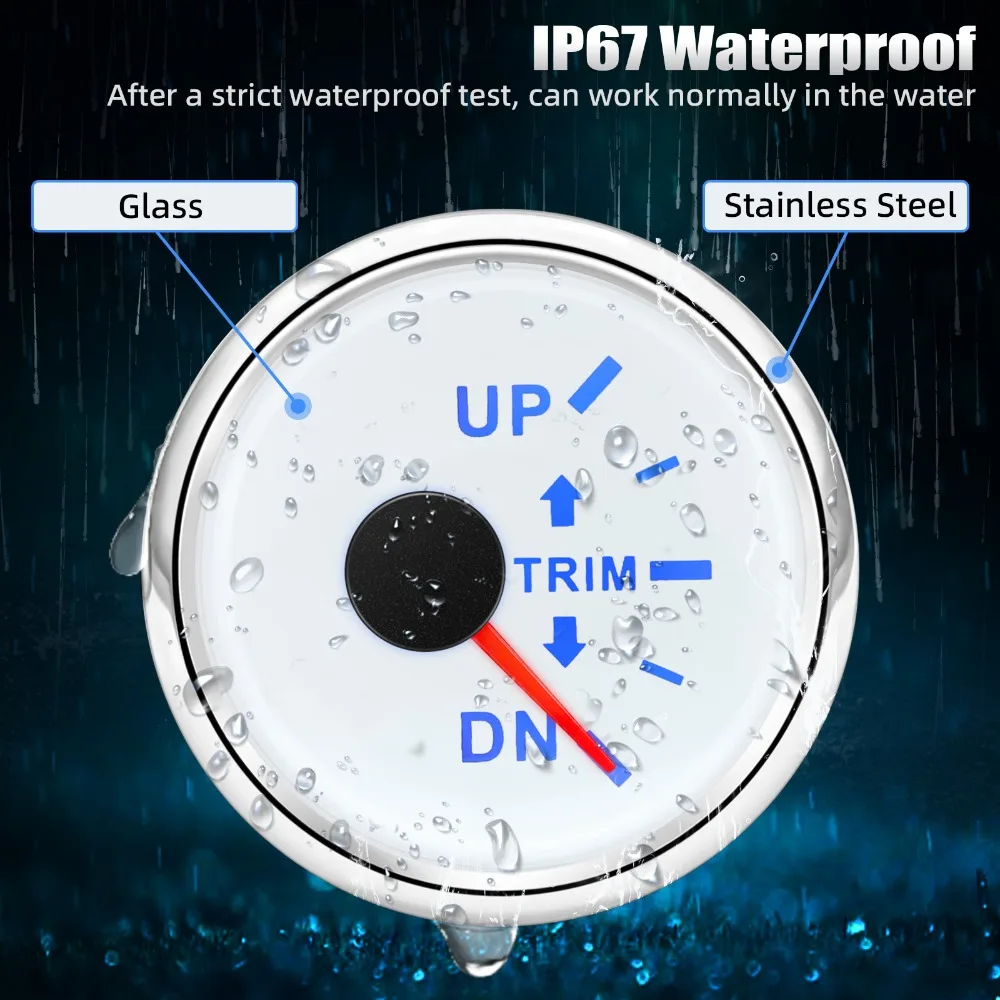 Indicador de trim impermeable 52 mm para motor fueraborda - imagen 2