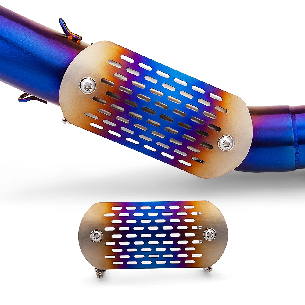 Cubierta Universal de protección térmica de escape para motocicleta, Protector de tubo de enlace de silenciador, cubierta antiescaldado para Z900 Z400 R3 R25 - imagen 3