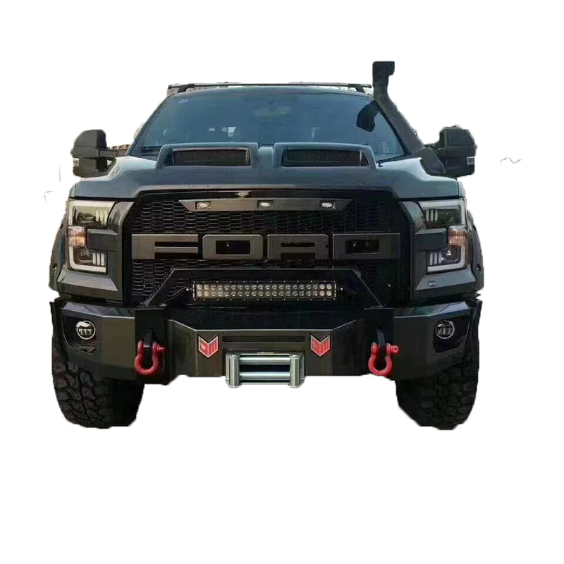 Capó de fibra de carbono Ford F150 2012 con ventilación - imagen 2