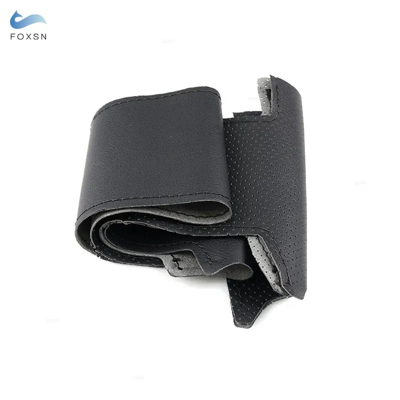Protector trenzado volante microfibra perforada negra BMW F10 520i 528i - imagen 2