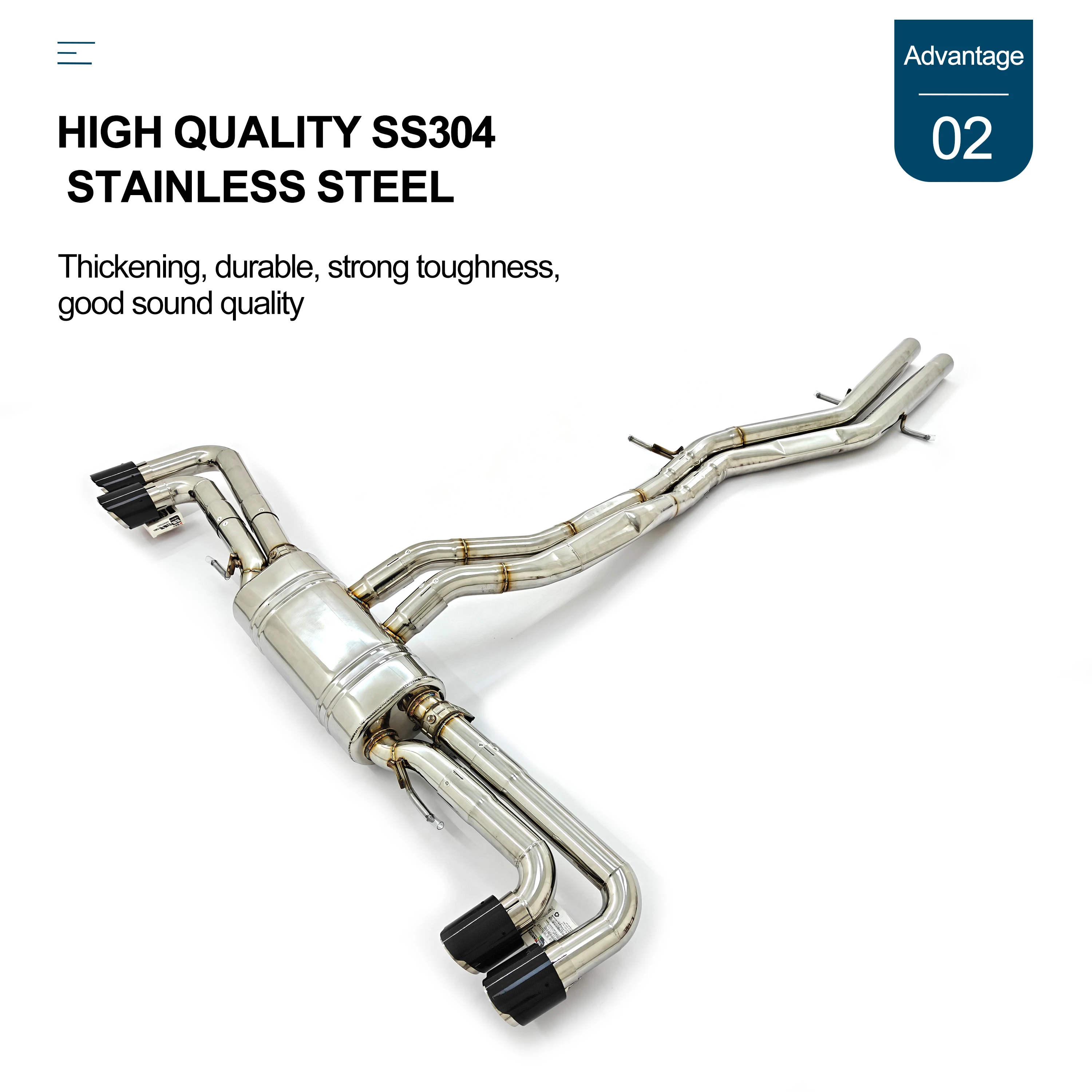 Tubo de escape CBNT Valvetronic Catback para Lamborghini Urus 4,0 T sistemas de escape de sintonización de rendimiento silenciador con válvula - imagen 4