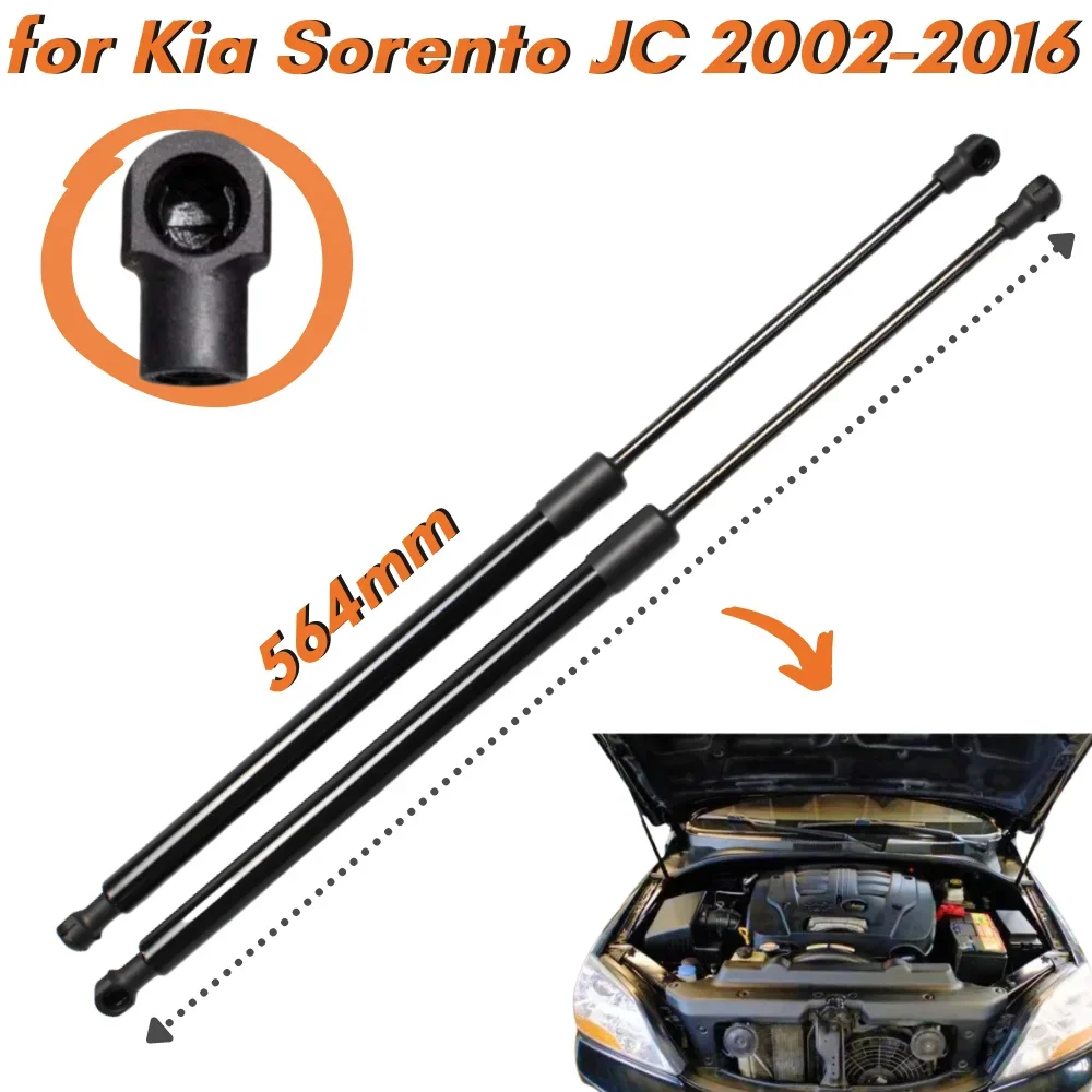 Resortes de gas para elevación de capó delantero Kia Sorento I (JC)