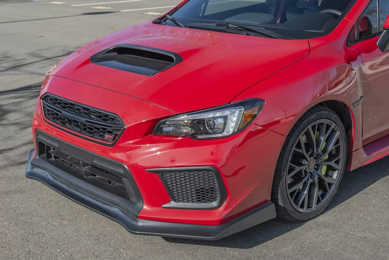 WRX Sti labio delantero apto para Subaru WRX STI JDM 2015-2018 piezas de fibra de carbono VS estilo alerón de labio de parachoques delantero - imagen 4