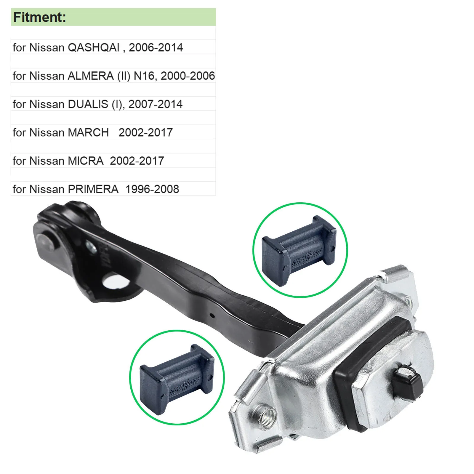 Kit bisagra amortiguada limitador puerta Nissan Qashqai y Micra - imagen 2