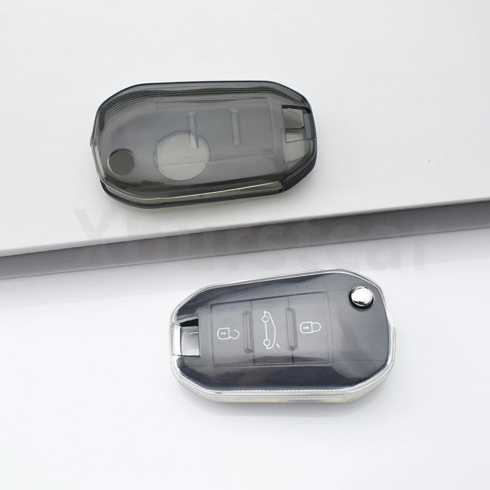 Funda llave mando TPU transparente Citroën C3 C4 y Peugeot 208 308 - imagen 4
