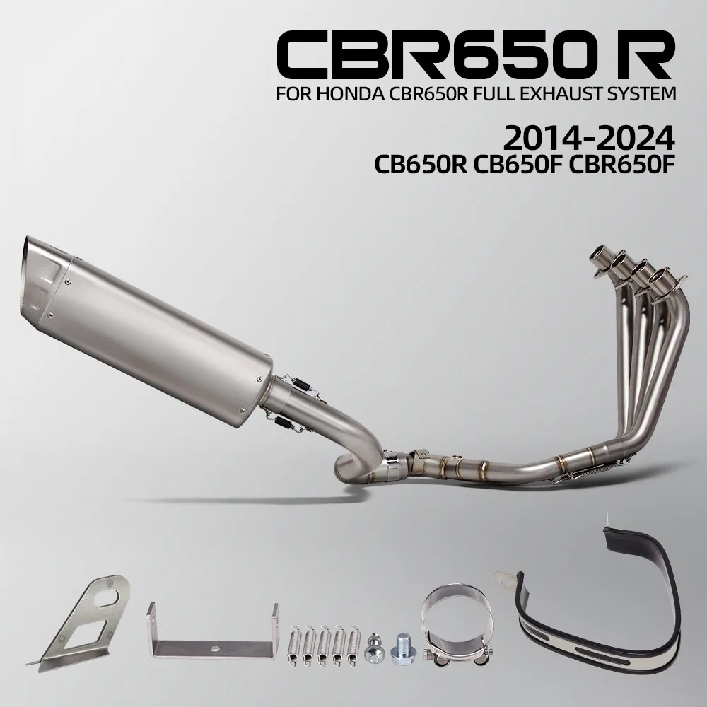 M12 Silenciador escape acero inoxidable Honda CB650R/CBR650R 2014-2025