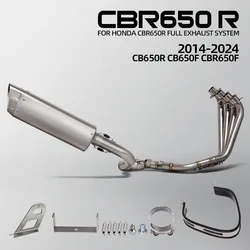 M12 Silenciador escape acero inoxidable Honda CB650R/CBR650R 2014-2025