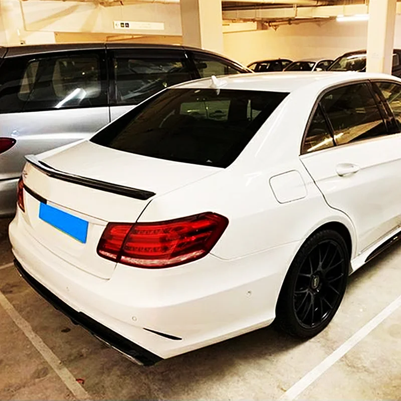 Para 2008-2015 Mercedes Benz Clase E W212 E180 E200 E260 E300 E320 Sedan 4 puertas tapa del maletero trasero alerón de labio de cola de pato parte de alas - imagen 4