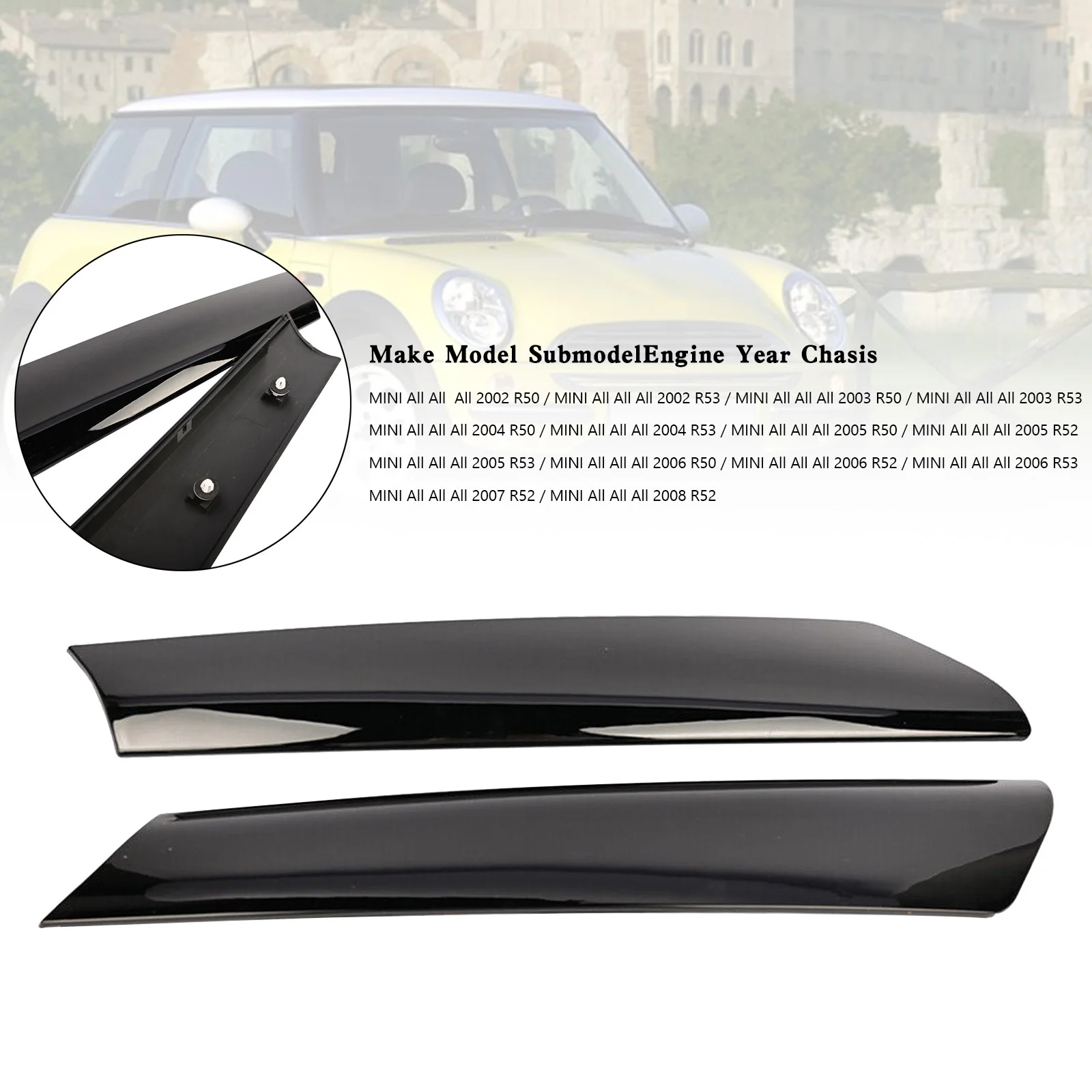 Embellecedor de poste de parabrisas Mini Cooper