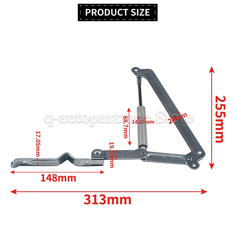 Bisagra con pistón Keter W26P para Store It Out Midi y Nova 880L - imagen 2