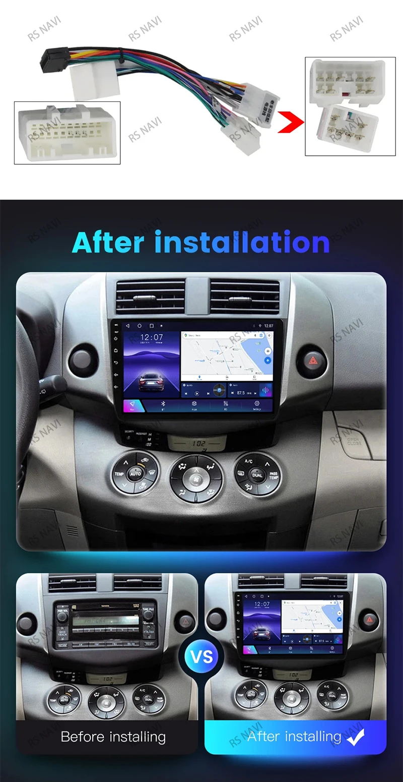 Radio multimedia RSNAVI para Toyota RAV4 XA30