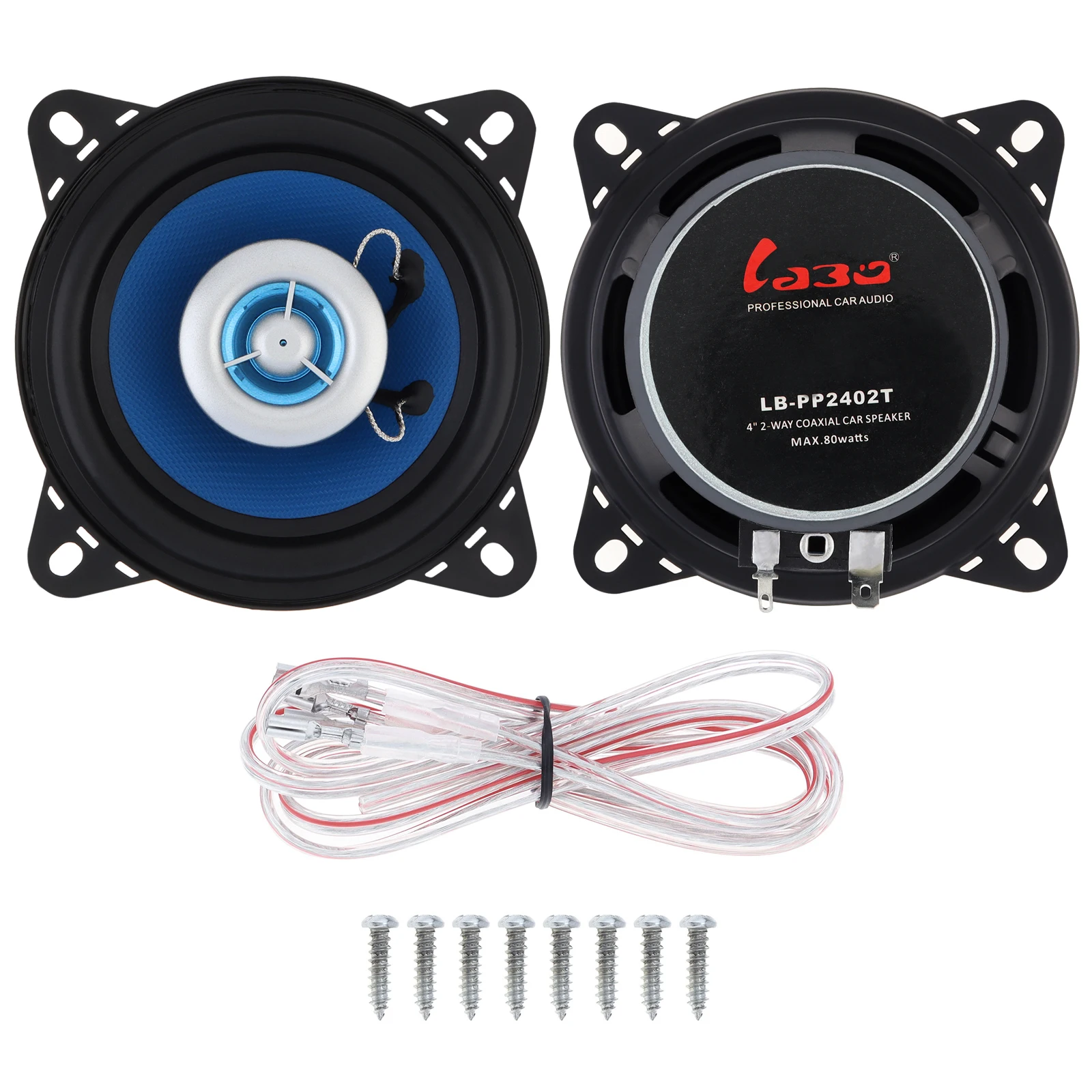 Altavoz coaxial LABO 4 pulgadas 80W subwoofer para coche - imagen 2