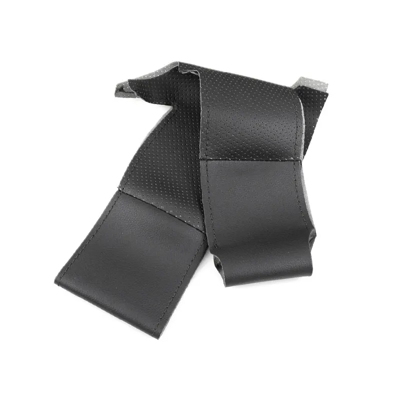 Funda de volante de cuero perforado negro para Skoda Octavia y Superb - imagen 2