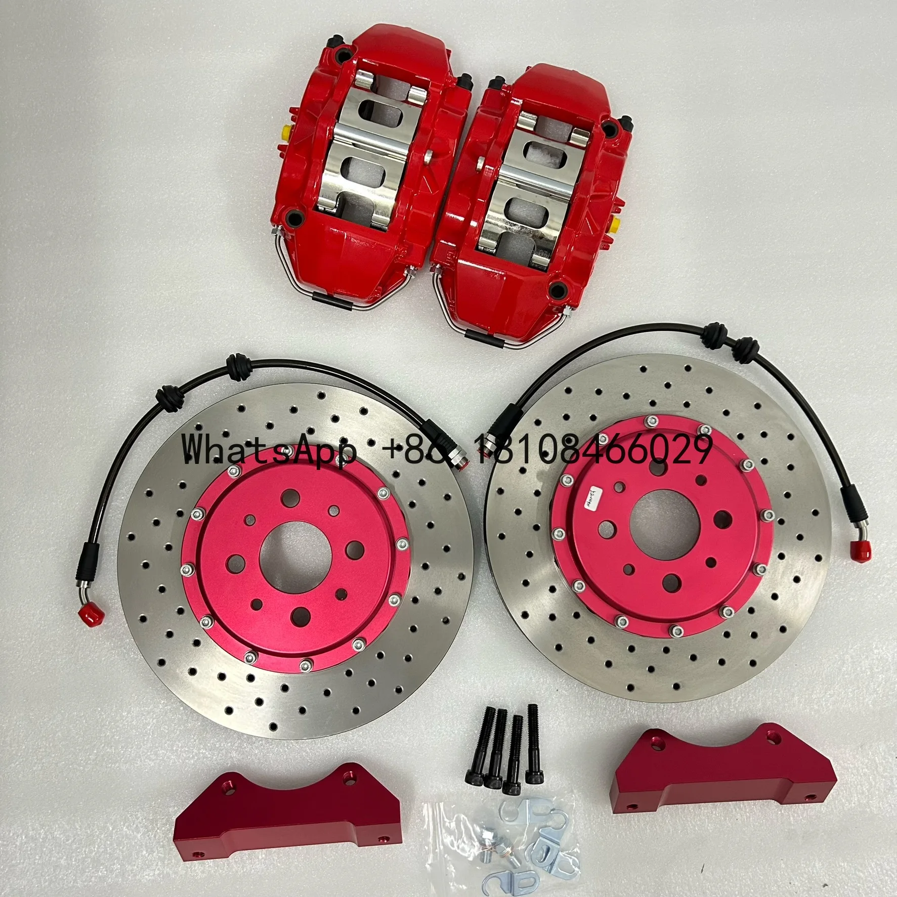 Jekit Kit de frenos de cuatro ollas Rotor de disco de 300*28 mm para Clio MK4 RS
