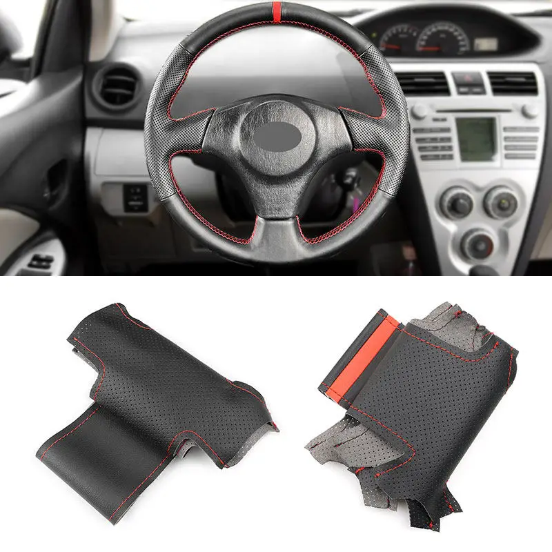 Funda volante cuero cosido premium – Toyota Corolla y RAV4 Celica