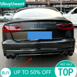 Difusor trasero estilo S6 para Audi A6 C7.5 2016-2018 Sedan Avant